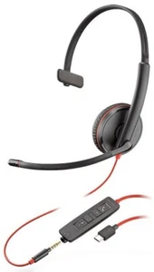 PLANTRONICS Blackwire C3215 Mono USB-C Headset with 3.5mm Plug 209750-101 NEW - Picture 1 of 1