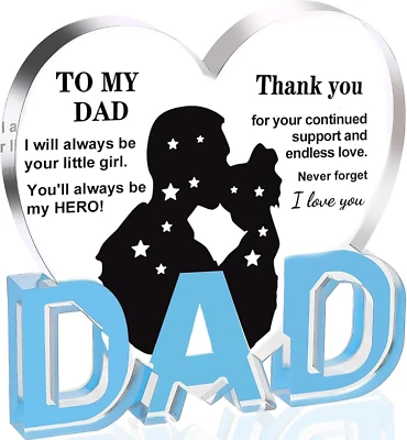 亚克力心牌礼物送给爸爸父亲节生日圣诞节女儿 — 第 1/4 张图片