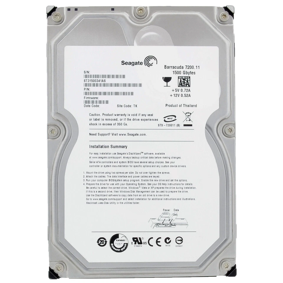 Seagate Barracuda 7200.10 160 GBytes St3160815as disco rigido