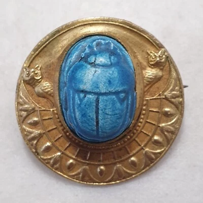 BIJOU ANCIEN / BROCHE SCARABEE - Photo 1/4