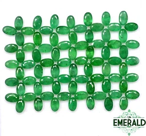 5x3 mm Natural Emerald Oval Cut Lot 10 Pcs 2.29 CTS Unheated Loose Gemstones - Picture 1 of 6