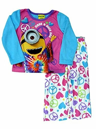 Despicable ME Girl's Fleece Have A Nice Day Fleece Pajama Set, Size 6 - Image 1 of 1
