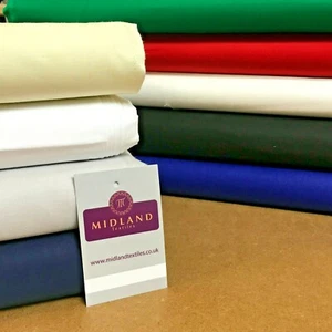 £6.50 Plain Soft 100% Cotton Poplin dyed Fabric 110 cm MK1228 Mtex - Picture 1 of 123
