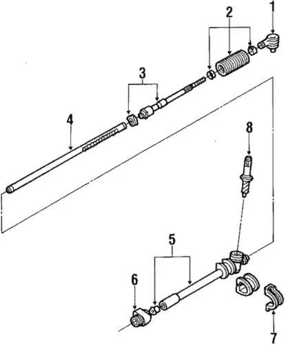 Barra de amarre exterior Capri Festiva Tracer genuina Ford Mercury 1988-1994 E7GZ-3A130-A Foto 1 de 1