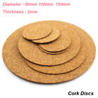 Cork Discs Pad Flexible Round Plate Diameter 50/100/150mm Mould Sheet 2mm Thick