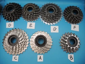 SHIMANO 6 SPEED FREEWHEEL - CHOICE OF MODELS + RATIOS - CLEANED + LUBRICATED - Picture 1 of 28