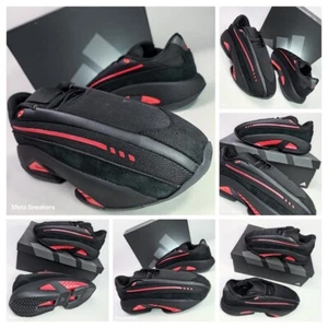 Adidas US 13 Men Black Red Retro Basketball Futuristic Mad IIInfinity IF7125 New - Picture 1 of 22