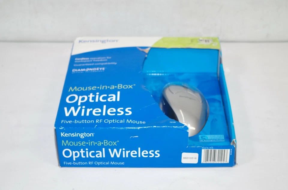 Kensington Optical Wireless 72125 Silver/Black 5 Button Gaming Mouse + Receiver - Image 1 of 2