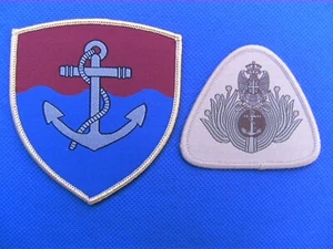 Serbian Army River Flotilla sleeve patch & NCO's hat patch navy - Picture 1 of 11