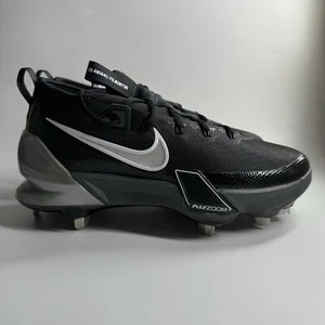 Nike Men’s 7.5 Force Zoom Trout 9 Elite Baseball Cleats Black/Silver FB2906-003 - Picture 1 of 7