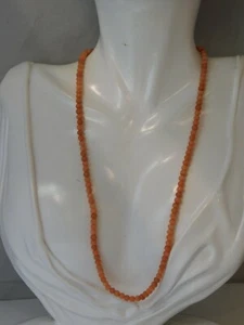 Dainty Pink Coral 4mm Bead Strand Gold Clasp 18.5" Necklace 11.3g 11b 133 - Picture 1 of 4