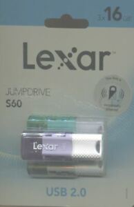 3 Pack Lexar S60 16GB JumpDrive USB 2.0 Falsh Drive
