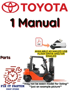 TOYOTA FORKLIFT 02-2FG28 PARTS MANUAL PDF FILE ON USB - Picture 1 of 2