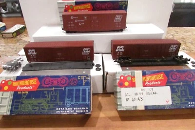 Ho Scale Roundhouse (3) Assorted 50' Box Cars Seaboard Coast Line Lot#3387 - Image 1 of 4