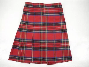 Gonna uniforme plissettata box rosso a quadri ragazza R/K Reg,plus & Teen taglie 6 - 20 1/2 - Foto 1 di 6