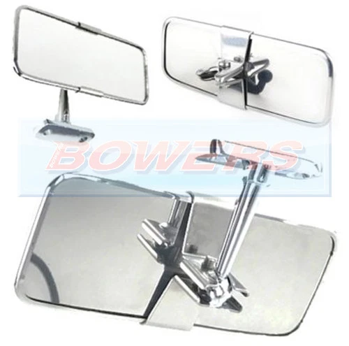 Universal Classic Car Kit Car Stainless Steel Chrome Interior Rear View Mirror - Image 1 of 2