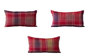 Silk and Cotton Pillow Cover SET of 3 pcs  12.20" x 22.05" Fast Shipment 12149 - Picture 1 of 17