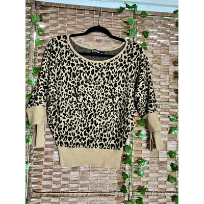 Top Suéter Manga Dolman Estampado Leopardo 7th Avenue - Para Mujer M Foto 1 de 4