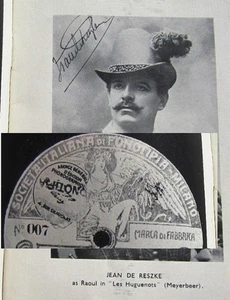 JEAN DE RESZKE Fonotipia RECORD COLLECTOR Magazine 1950 Vol V 5 No 1 Discography - Picture 1 of 3