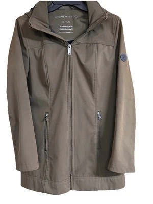 Andrew Marc Dark Green Hooded  Men's Jacket Sz. SRain Coat Spring Classy Preppy - Image 1 of 4