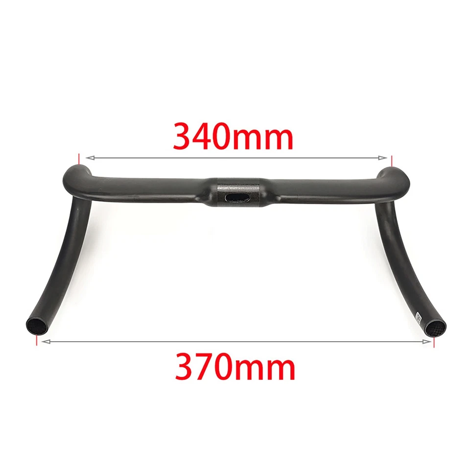 11° Carbon Fiber Gravel Handlebar Cyclocross Road Mountain Bike Bicycle Drop Bar - Image 1 of 4