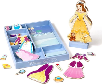 Disney Belle Magnetic Dress-Up Muñeca de Madera Juego de Simulación (30+ Piezas) Foto 1 de 4