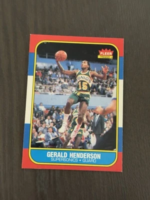 1986-87 Fleer #45 GERALD HENDERSON Seattle SuperSonics Sonics Basketball Card - Image 1 of 2