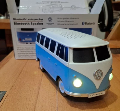 VW T1 "Bulli" Bus blau / Bluetooth Lautsprecher / Mini-USB / BRISA / OVP / retro - Bild 1 von 4
