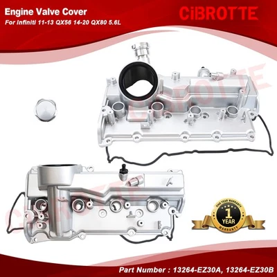 Cubierta de válvula de aluminio para Infiniti 11-13 QX56 14-20 QX80 17-24 Nissan TITAN 5,6 L Foto 1 de 4