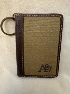 Portafoglio uomo Aeropostale bifold tela zip moneta nuovo senza etichette - Foto 1 di 9