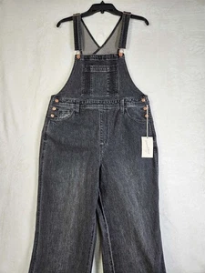 Universal Thread Denim Overalls Womens Size 8 Wide-Leg Pockets Gray - Picture 1 of 12