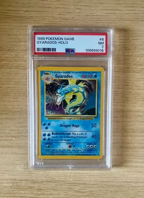 1999 Pokemon Game Gyarados Holo Rare PSA 7 6/102 - Image 1 of 2