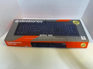 SteelSeries Apex 100 Gaming Keyboard - Blue LED Backlit, Silent Tactile Keys - Picture 1 of 10