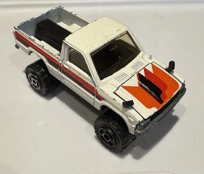 Camioneta de colección Majorette 4x4 Toyota Pickup #287 blanca naranja años 80 camioneta pick-up Foto 1 de 4