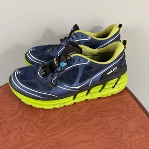 Hoka One One M Conquest Size 8.5 Blue/ Green Running Shoes - Picture 1 of 8