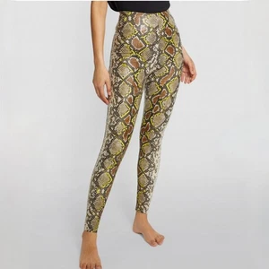 Neu ohne Etikett Commando Kunstleder-Leggings mit Schlangenmuster - Größe L - Bild 1 von 5