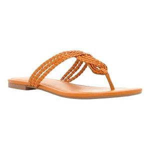 Talbots Women's Size 10M Braided Thong Sandals Slip On Casual Flat Summer Shoes - Picture 1 of 3