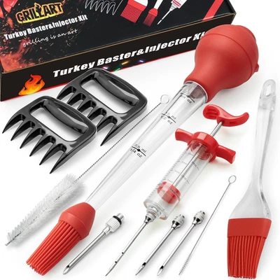 Kit de jeringa inyectora de carne de pavo profesional, baster para cocinar gracias Foto 1 de 4