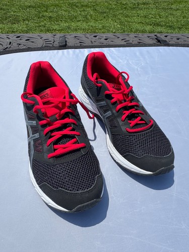 Taglia 11 ASICS Court Speed FF Nero Rosso Nuovo senza etichette