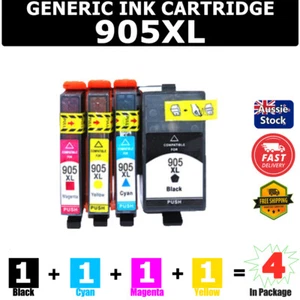 4X Generic 905XL HP905 XL Ink Cartridge For HP Officejet 6950 6956 6960 6970 - Picture 1 of 5