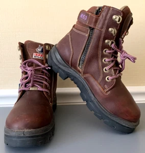 Steel Toe Woman's Work Boots Size 9 Steel Blue 853 Comfort Footwear Industries - Picture 1 of 9