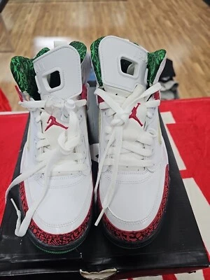 Jordan Spizike 2014 " WHITE/VARSITY RED CEMENT GREY CLASSIC" SIZE 9  NEW IN HAND - Image 1 of 4