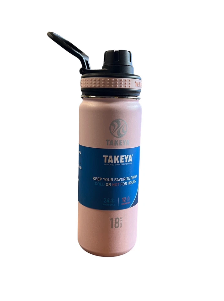 Takeya Originals 18oz Spout Bottle Blush