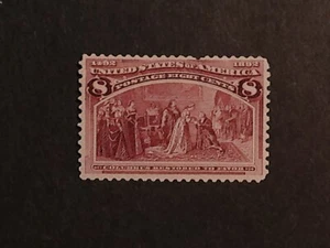 US Scott #236 / MOGH / 8c Magenta / 1893 Columbian Expo / F-VF / SCV $50.00 - Picture 1 of 2