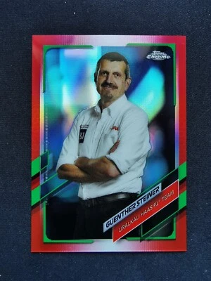 2021 Topps Chrome Formula 1 F1 Guenther Steiner #92 Red Green Refractor - Image 1 of 4