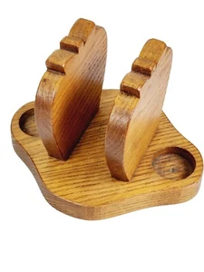 Bauernhaus Holz Apfel Serviettenhalter mit Salz und Pfefferstreuer Halter Vintage - Bild 1 von 4