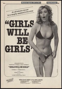 GIRLS WILL BE GIRLS - Original 1980 Trade AD / poster _ Anna Maria Rizzoli - Picture 1 of 1
