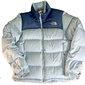 The North Face 700 Puffer Jacket Goose Down Filled Blue Woman’s Size Medium - Picture 1 of 7