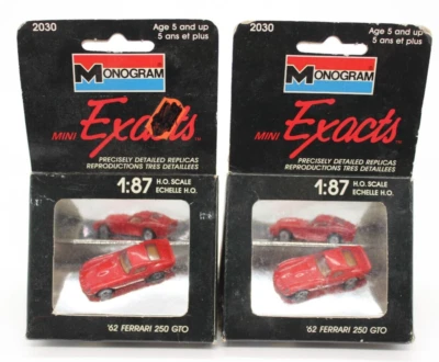 Monogram Mini Exacts HO Scale '62 Ferrari 250 GTO 1:87 Lot of 2 - Image 1 of 4