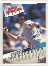 1995 Kraft Singles Superstars - #7 - Chuck Knoblauch - Minnesota Twins
